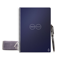 Rocket Innovations Inc. - Cuaderno Inteligente Reutilizable Rocketbook Everlast Executive Azul Marino en oferta