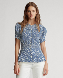 Polo Ralph Lauren - Blusa De Mujer Con Estampado De Flores Y Manga Corta características