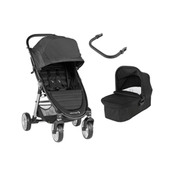 Baby Jogger - Coche De Paseo Dúo City Mini 2 (4 Ruedas, Capazo + Barra) Jet Negro precio