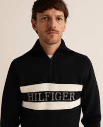 Tommy Hilfiger - Jersey De Hombre Azul Con El Cuello Alto a un precio más Shoptize
