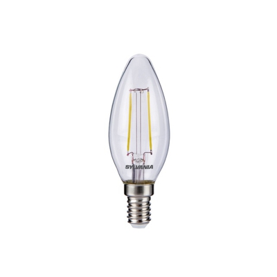 Sylvania - Bombilla LED Retro Filamento Vela E14 2W