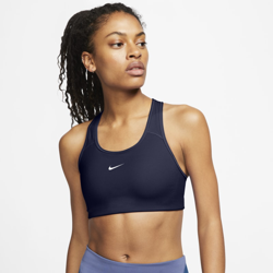 Nike Swoosh Sujetador deportivo de sujeción media con almohadilla de una sola pieza - Mujer - Azul precio