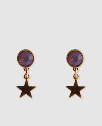 Link & Love - Pendientes Estrella Con Cristal Swarovski en oferta