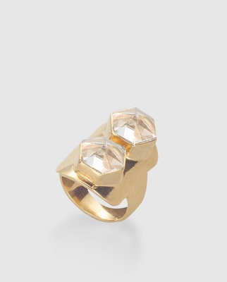 El Corte Inglés - Anillo Dorado Con Cristal