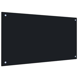 Protección salpicaduras cocina vidrio templado negro 90x50 cm vidaXL precio