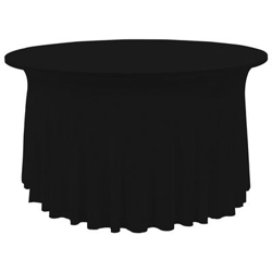 Fundas elásticas para mesa 2 uds con falda 120x74 cm negro vidaXL características