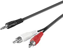 AVK 118-500 5.0m cable de audio 5 m 3,5mm 2 x RCA Negro características