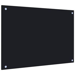 Protección salpicaduras cocina vidrio templado negro 70x50 cm vidaXL características