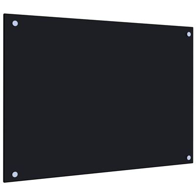 Protección salpicaduras cocina vidrio templado negro 70x50 cm vidaXL