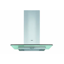 WHIRLPOOL WHFG65FLMX Campana de visera - Evacuación y reciclaje - 432 m3 aire / h máx. - 65 dB máx. - 3 velocidades - L 60 cm - Acero inoxidable + vidrio precio