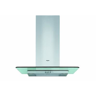 WHIRLPOOL WHFG65FLMX Campana de visera - Evacuación y reciclaje - 432 m3 aire / h máx. - 65 dB máx. - 3 velocidades - L 60 cm - Acero inoxidable + vidrio