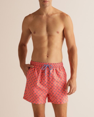 Easy Wear - Bañador Bermuda De Hombre Rosa Estampado