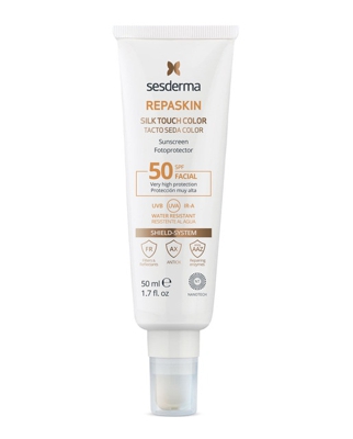 Sesderma - Fotoprotector Facial Repaskin SPF 50 Tacto Seda Color 50 Ml