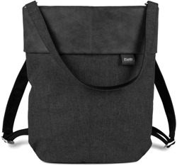 zwei Olli OR12 Rucksack Umhängetasche Tasche Noir Schwarz Grau Damen Herren precio