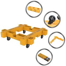 Carro móvil portátil multipropósito de cuatro ruedas Dozop Compact Dolly Amarillo en oferta