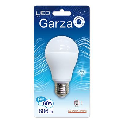 Bombilla LED Standard de 9W Garza Lighting E27, luz cálida 2700K