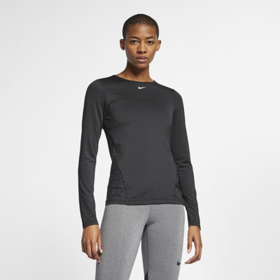 Nike Pro Camiseta de malla de manga larga - Mujer - Negro