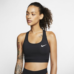 Nike Swoosh Sujetador deportivo de sujeción media - Mujer - Negro precio