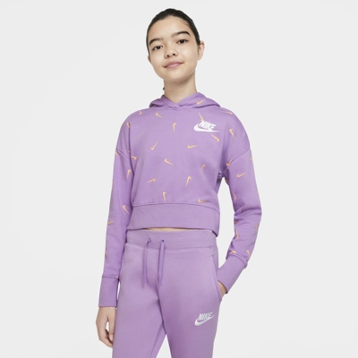 Nike Sportswear Sudadera con capucha corta - Niña - Morado