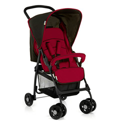 Hauck Sport Silla de paseo ligera y practica para bebes de 0 meses hasta 15 kg, sistema de arnés de 5 puntos, respaldo reclinable, plegable, Rojo (Cav en oferta