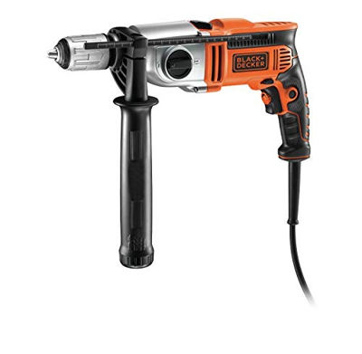 BLACK+DECKER KR1102K-QS - Taladro percutor 1100W, 230V con 2 velocidades mecánicas y maletín