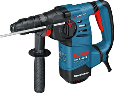 Bosch Professional GBH 3-28 DFR - Martillo perforador (3,1 J, máx. hormigón 28 mm, portabrocas SDS plus + cilíndrico, en maletín)