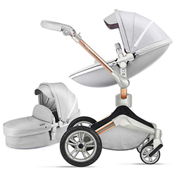 Hot Mom Silla de paseo Reversibilidad rotación multifuncional de 360 grados con buggy asiento y capazo 2020 Nueva actualización (Grey) características