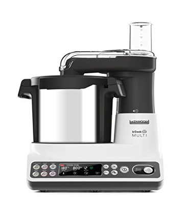 Kenwood KCook Multi CCL401WH - Robot de cocina multifunción de 1500 W, hasta 180ºC, bol de 4.5 L, 6 programas predefinidos, accesorios incluidos, clas