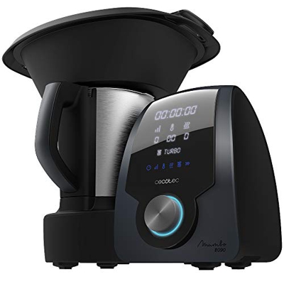 Cecotec Robot de Cocina Multifunción Mambo 8090. Capacidad 3,3L, Cuchara MamboMix, 30 funciones, Báscula Incorporada, Jarra de Acero Inoxidable Apta p