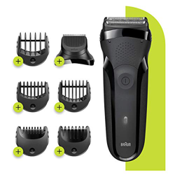 Braun Series 3 Shave&Style 300BT Afeitadora Eléctrica 3 en 1, Maquinilla Para Hombre Con Recortadora De Precisión Para La Barba, 5 Peines, Color Negro en oferta