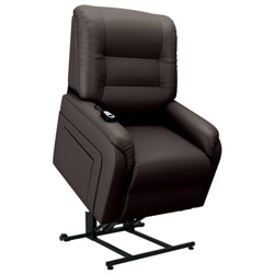 Sillón de masaje reclinable para TV cuero sintético marrón características