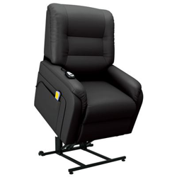 Sillón de masaje reclinable para TV cuero sintético negro características