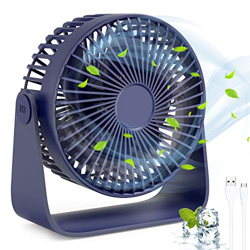 TedGem Mini Ventilador USB, Ventilador de Mesa 360 ° Rotación, Ventilador USB Silencioso Puede Poner Aceites de Aromaterapia, 3 Ajustable Velocidades  en oferta