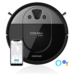 Cecotec Conga 2090 Vision. Robot Aspirador con tecnología iTech Camara 360, friega, aspira y Barre a la Vez,App con Mapa Interactivo, Limpieza puntual en oferta