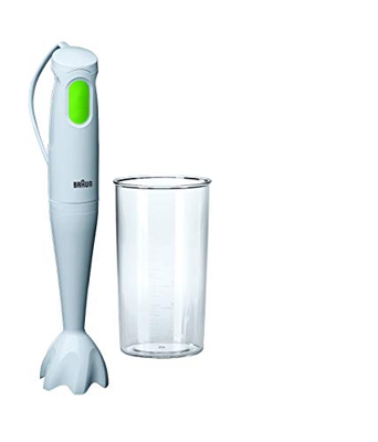 Braun Multiquick 1 MQ 100 Licuadora, 450 W, 0 Decibelios, Plástico, Verde, Blanco