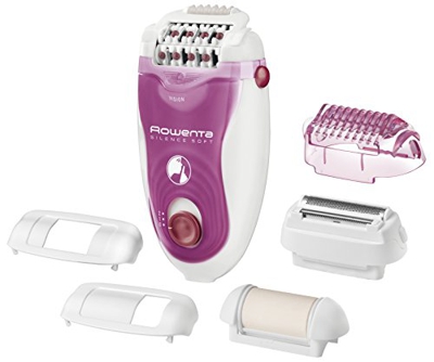 Rowenta Silence Soft EP5660 - Depiladora 2 velocidades, sistema antidolor de 24 pinzas, luz frontal Led, cabezal exfoliante, de afeitado, para axilas 