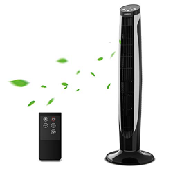 Aigostar Eiffel 33JTT - Ventilador de torre oscilante con mando a distancia. Temporizador programable, 3 modos de funcionamiento y 3 velocidades, moto características