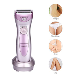 Lady Shaver - Depiladora eléctrica para mujer, recargable, sin hilos, Wet & Dry, doble uso, impermeable y sin dolor, aplique pierna/bikini/axilas/braz características