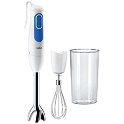 Braun MultiQuick 3 MQ3005 Cream Minipimer, 700 W, 600 milliliters, Acero Inoxidable, 2 Velocidades, Azul, Blanco en oferta