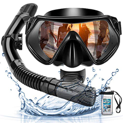 Arkmiido Snorkel Máscara, Kit de Snorkel,Máscara de Buceo de Silicona y Snorkel seco,Set para Snorkeling Máscara e Tubo,et de Snorkel Profesional para características