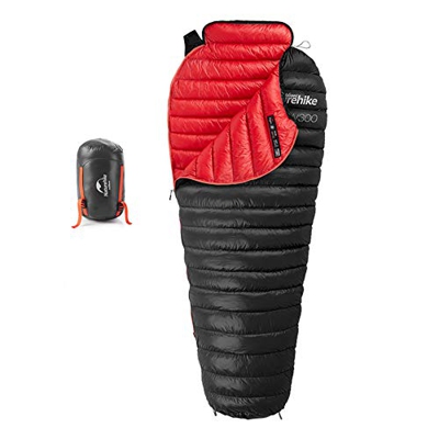 Naturehike Outdoor Down Momia Saco de Dormir 750FP Super Calido Camping Ultraligero Saco de Dormir de Invierno 1 Persona para Senderismo Senderismo(Ne