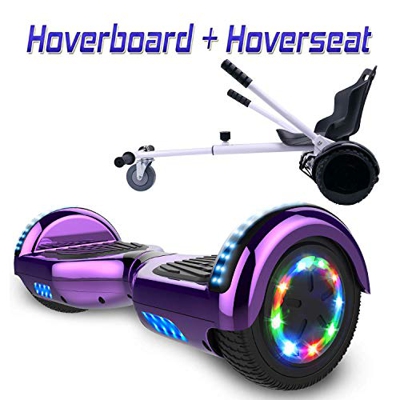 COLORWAY Hoverboard 6,5" 700W con Ruedas de Flash LED, Altavoz Bluetooth y LED, Autoequilibrio de Scooter Eléctrico