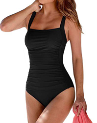 Leslady Banadores Mujer Reductores Mujer Color sólido Traje de baño Bandeau Monokini Body Shaping Correa de Hombro Ajustable Trajes de una Pieza precio