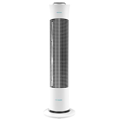 Cecotec Ventilador de Torre EnergySilence 6090 Skyline. 30'' (76cm) de Altura, Oscilante, Motor de Cobre, 3 Velocidades, Temporizador 2 Horas, 45 W