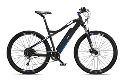 Bicicleta eléctrica de montaña de Telefunken, de aluminio, 9 marchas Shimano, Pedelec MTB de 29 pulgadas, motor de rueda trasera de 250 W, frenos de d