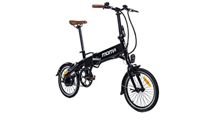 Moma Bikes Bicicleta Electrica, Plegable, Urbana  E-16 TEEN, Aluminio, Bat. Ion Litio 36V 9Ah