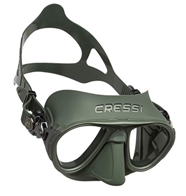 Cressi Calibro Máscara polyvalent para Buceo, apnea Avanzada y submarina Fishing, Unisex Adulto, Verde, Talla única