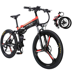 Sea blog Bicicleta eléctrica de montaña 26 Pulgadas 400W 48V Plegable neumático Gordo E-Bike Sistema de Transmisión de 27 Velocidades batería de Litio precio