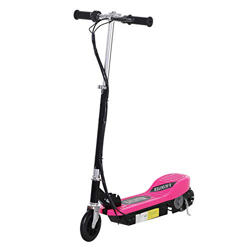 HOMCOM Patinete Plegable Niño Eléctrico Tipo Scooter con Manillar Rosa Patinete Eléctrico Plegable Tipo Scooter con Manillar Ajustable Freno y Pie de  características