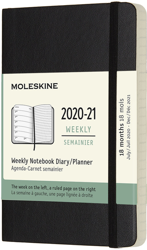 Moleskine 18 Months Weekly Note Calendar Soft Cover Pocket 2020/2021 en oferta